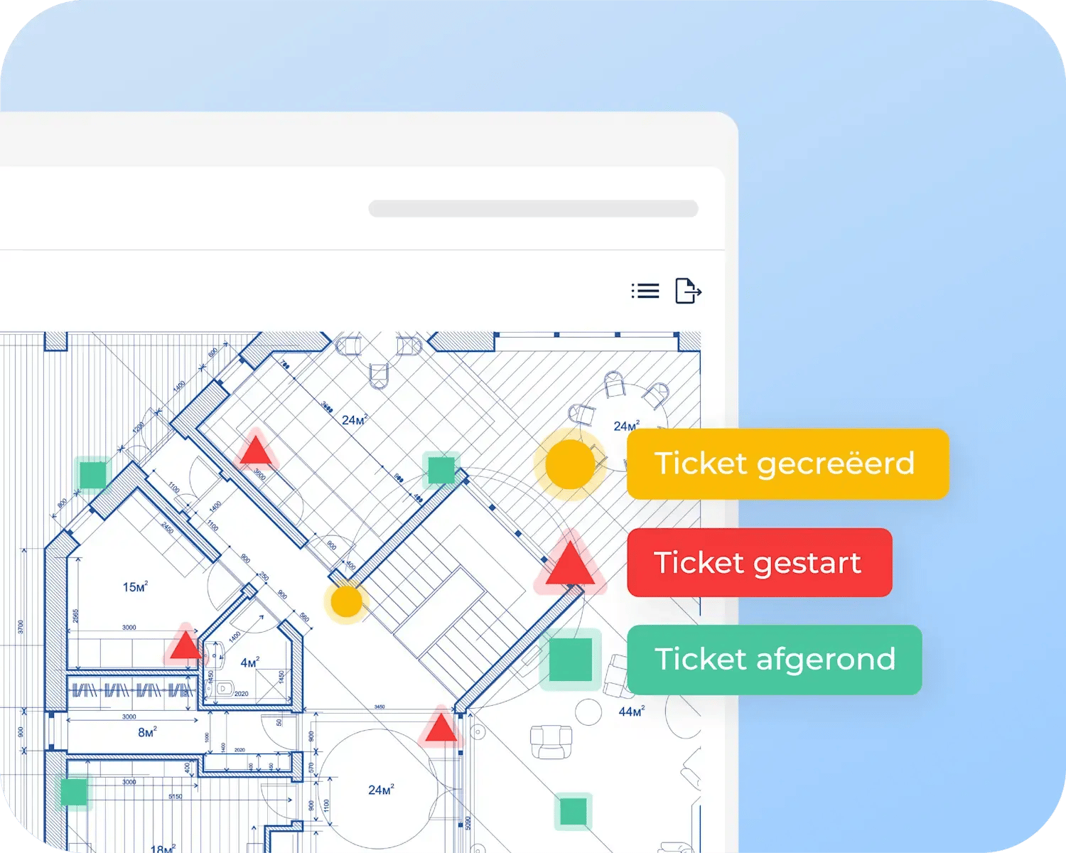 Overzicht van ticketstatussen in Ed Controls